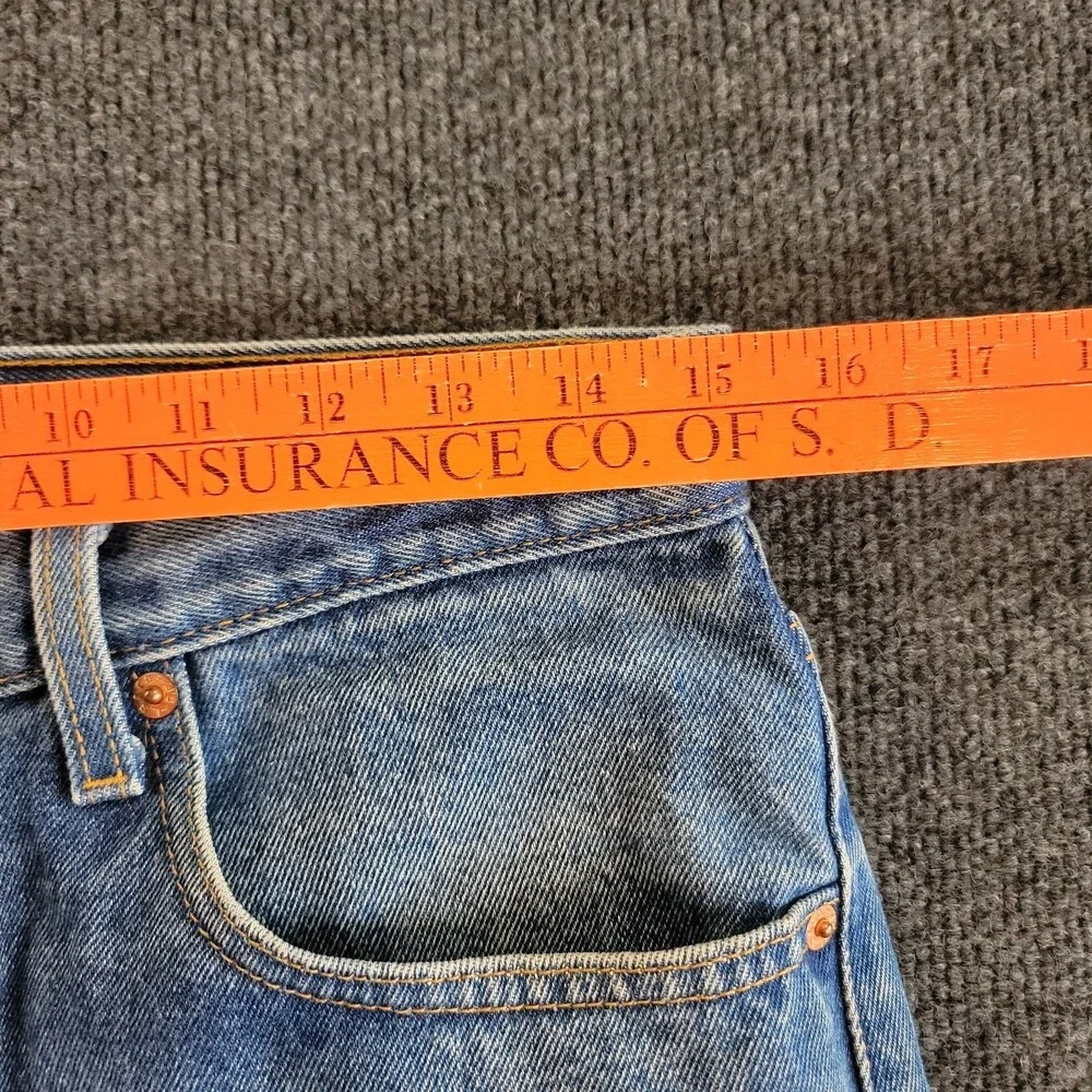 Levis 505 Vintage 90s 32x32 Regular Straight Leg Cotton Medium Wash Denim Jeans